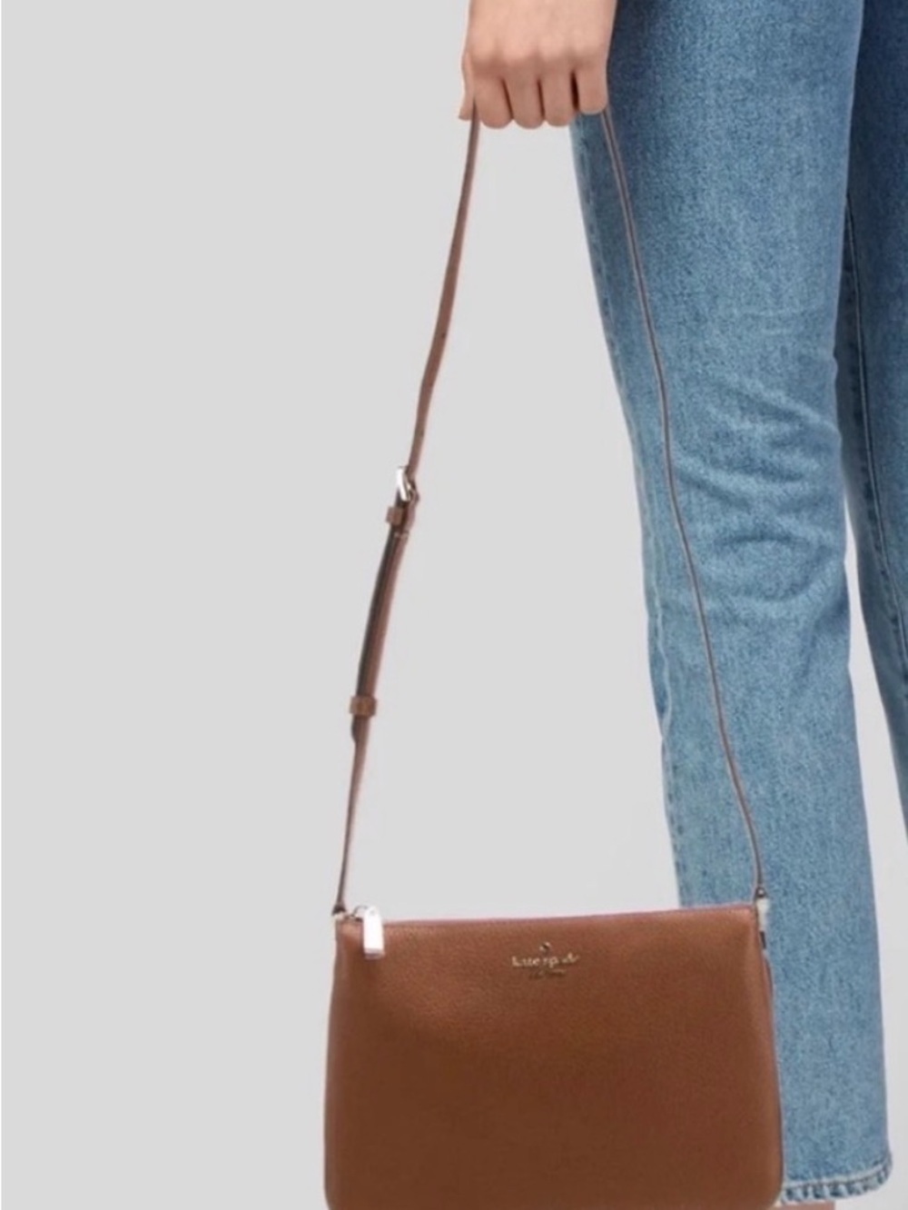 kate spade Brown Pebbled Leather Crossbody Bag